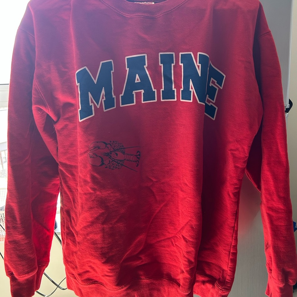 Red Maine Graphic Unisex Sweater